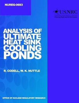 portada Analysis of Ultimate Heat Sink Cooling Ponds (en Inglés)