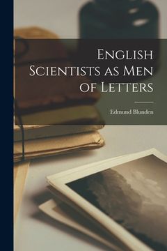 portada English Scientists as Men of Letters (in English)