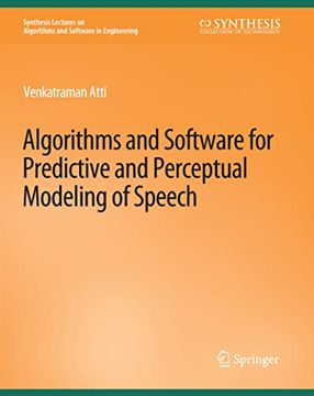 portada Algorithms and Software for Predictive and Perceptual Modeling of Speech (en Inglés)