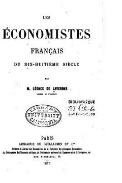 portada Les économistes français du dix-huitième siècle (en Francés)