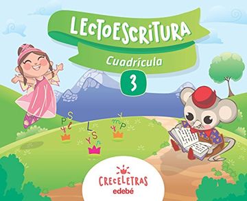 portada CRECELETRAS LECTOESCRITURA 3 CUADRÍCULA