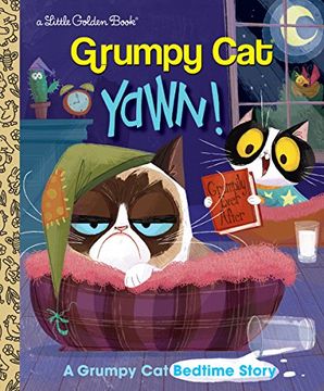 portada Yawn! A Grumpy cat Bedtime Story (Grumpy Cat) (Little Golden Book) (en Inglés)