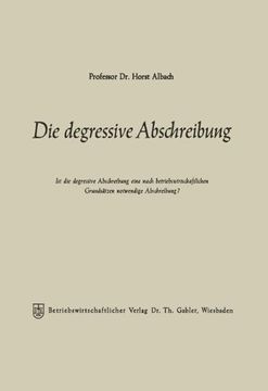 portada Die Degressive Abschreibung (German Edition)