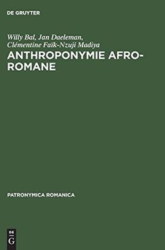 portada Anthroponymie Afro-Romane (en Francés)