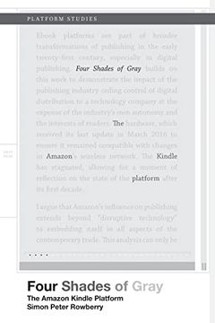 portada Four Shades of Gray: The Amazon Kindle Platform (Platform Studies) (in English)