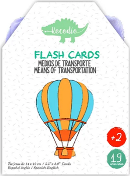 portada Flash Card Medios de Transporte (en Español-Inglés)