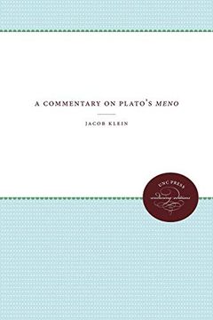 portada A Commentary on Plato'S Meno (in English)