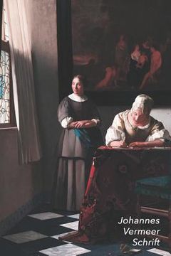portada Johannes Vermeer Schrift: Schrijvende Vrouw met Dienstbode Artistiek Dagboek Ideaal Voor School, Studie, Recepten of Wachtwoorden Stijlvol Notit