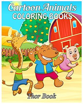 portada Cartoon Animals Coloring Books: Coloring Books for kids