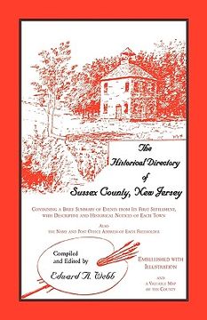portada the historical directory of sussex county, new jersey (en Inglés)