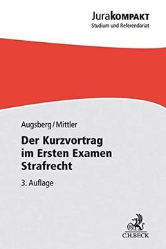portada Der Kurzvortrag im Ersten Examen - Strafrecht (en Alemán)