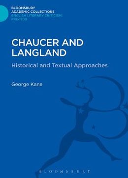 portada Chaucer and Langland: Historical and Textual Approaches (en Inglés)