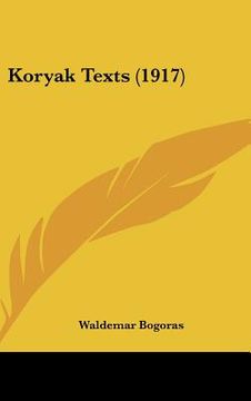 portada koryak texts (1917) (en Inglés)