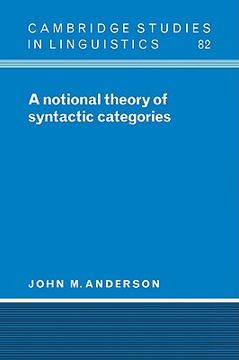 portada A Notional Theory of Syntactic Categories (Cambridge Studies in Linguistics) (in English)