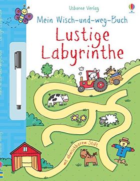 portada Mein Wisch- und Weg- Buch: Lustige Labyrinthe: Mit Abwischbarem Stift (en Alemán)