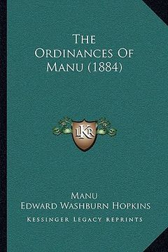 portada the ordinances of manu (1884) (en Inglés)
