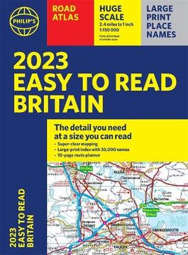 portada 2023 Philip'S Easy to Read Road Atlas Britain: (a4 Paperback) (Philip'S Road Atlases) (in English)
