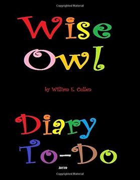 portada Wise Owl: Diary To-Do 2019 (en Inglés)