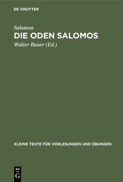 portada Die Oden Salomos (in German)