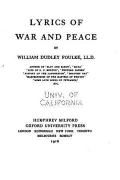 portada Lyrics of War and Peace (en Inglés)
