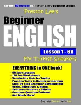 portada Preston Lee's Beginner English Lesson 1 - 60 For Turkish Speakers (en Inglés)