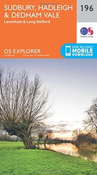 portada Ordnance Survey Explorer 196 Sudbury, Hadleigh & Dedham Vale map With Digital Version (en Inglés)