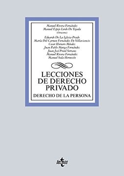 portada Lecciones de derecho privado. Derecho de la persona -  Tomo I. Volumen 2 (Derecho - Biblioteca Universitaria De Editorial Tecnos)