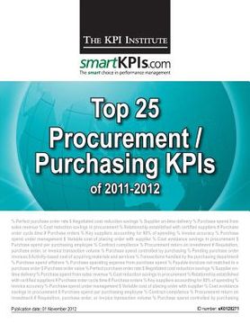 portada Top 25 Procurement / Purchasing KPIs of 2011-2012 (en Inglés)