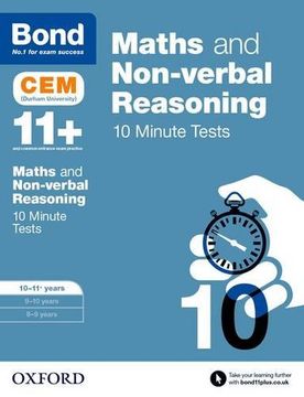 portada Bond 11+: Maths & Non-verbal reasoning: CEM 10 Minute Tests: 10-11 years