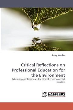 portada critical reflections on professional education for the environment (en Inglés)