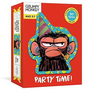portada Grumpy Monkey Party Time! Puzzle: A 50-Piece Shaped Jigsaw Puzzle: A Puzzle for Kids (en Inglés)