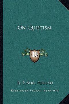 portada on quietism (en Inglés)