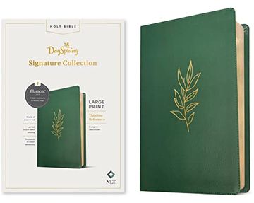 portada Nlt Large Print Thinline Reference Bible, Filament Enabled Edition (Red Letter, Leatherlike, Evergreen): Dayspring Signature Collection 