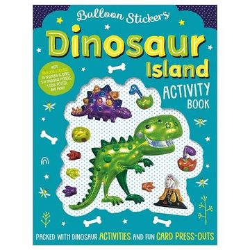 portada Balloon Sticker Activity Books - Dinosaur Island (en Inglés)