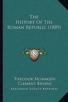 portada the history of the roman republic (1889)