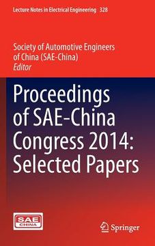 portada Proceedings of Sae-China Congress 2014: Selected Papers