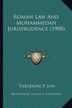 portada roman law and mohammedan jurisprudence (1908) (en Inglés)