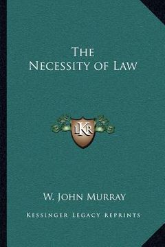 portada the necessity of law (in English)