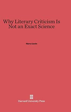 portada Why Literary Criticism is not an Exact Science 