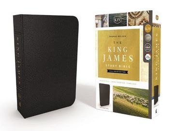portada KJV, The King James Study Bible, Genuine Leather, Black, Full-Color Edition (in English)