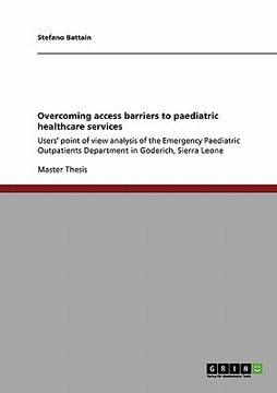 portada overcoming access barriers to paediatric healthcare services (en Inglés)