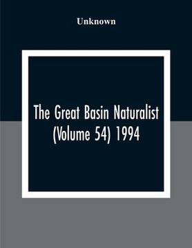 portada The Great Basin Naturalist (Volume 54) 1994 (en Inglés)