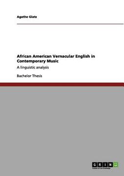 portada african american vernacular english in contemporary music (en Inglés)