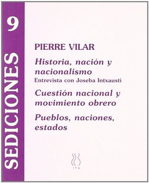 portada Historia,nacióny nacionalismo (Sediciones) (in Spanish)
