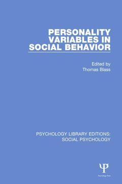 portada Personality Variables in Social Behavior (en Inglés)