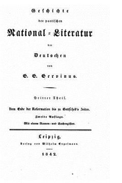 portada Geschichte der Poetischen National-Literatur der Deutschen (in German)