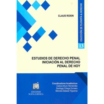 portada COLECCION DE FILOSOFIA Y DERECHO: 13 ESTUDIOS DE DERECHO PENAL INICIACION