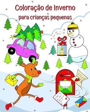 portada Coloração de Inverno para crianças pequenas: Adoráveis ​​​​fotos de Natal para crianças de 1 ano ou mais (en Portugués)