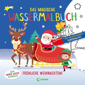 portada Das Magische Wassermalbuch - Fröhliche Weihnachten! (in German)