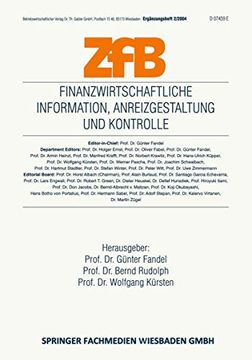 portada Finanzwirtschaftliche Information, Anreizgestaltung und Kontrolle (en Alemán)